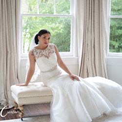 Songbirds Bridal, Formal & Consignments - Ciara looks amazing in her Songbirds' gown & sash at the McAlister-Leftwich House! Thanks to Hildaberry Creatives for this beautiful photo!