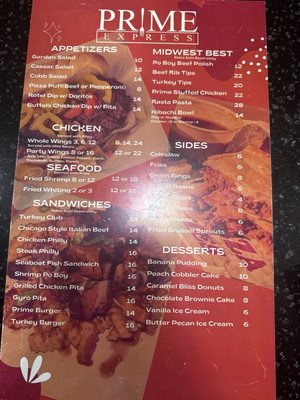 Menu photo 2 Prime Express Atlanta, GA