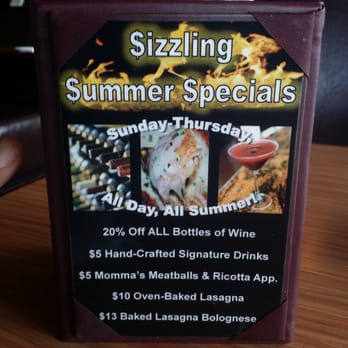 Agliolio - Sunday through Thursday specials - Italian Near Me - Boynton Beach, Florida