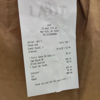 Laut - Prices - Thai Near Me - New York, New York Laut - Prices - Thai Near Me - New York, New York