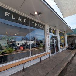 Flat Track Coffee - Exterior of the storefront