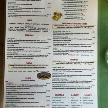 Cantina Dos Amigos - Menu1 - Mexican Near Me - Indialantic, Florida