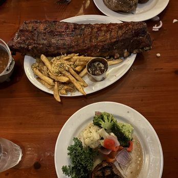 Cattlemens Steakhouse - Full rack pork ribs, garlic fries, petite filet mignon with vegetable medley, Pete special ribs, baked potato with cheese, water cup for kid - Steakhouses Near Me - Elk Grove, California Cattlemens Steakhouse - Full rack pork ribs, garlic fries, petite filet mignon with vegetable medley, Pete special ribs, baked potato with cheese, water cup for kid - Steakhouses Near Me - Elk Grove, California