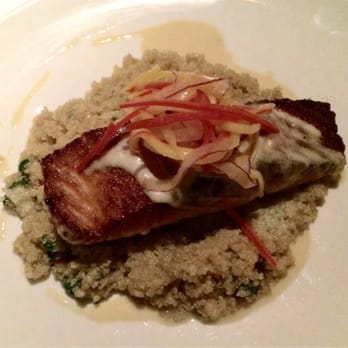 The Cellar Restaurant - Salmon over Quinoa - French Near Me - Fullerton, California The Cellar Restaurant - Salmon over Quinoa - French Near Me - Fullerton, California