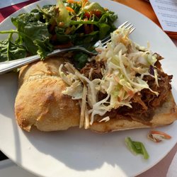 Chicobi's - Pulled pork sandwich Cole slaw Side salad