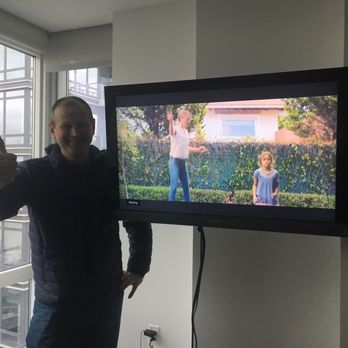 Andrew's TV Installation - Andrew and his handy work! Love it! - TV Mounting Near Me - Brooklyn, New York
