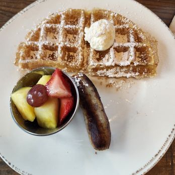 First Watch - Kids waffle, sausage, and fruit. - Breakfast & Brunch Near Me - Lutz, Florida
