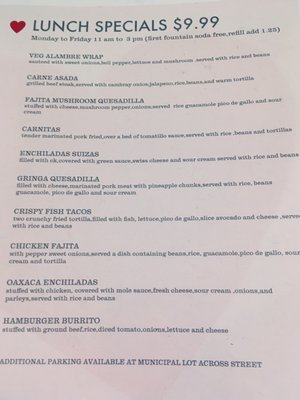 Menu photo 7 El Paso Mexican Restaurant Plainville, CT