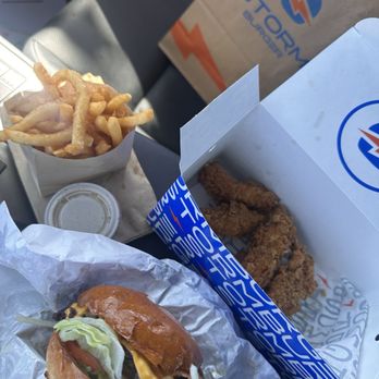 StormBurger - the spread - burger chicken strips and fries with a side of ranch - Fast Food Near Me - Inglewood, California StormBurger - the spread - burger chicken strips and fries with a side of ranch - Fast Food Near Me - Inglewood, California