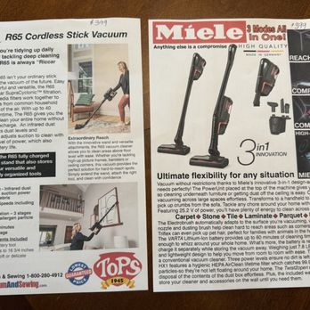 Tops Vacuum and Sewing - Plano - Comparing the Riccar and Miele stick vacuums. - Appliances Near Me - Plano, Texas Tops Vacuum and Sewing - Plano - Comparing the Riccar and Miele stick vacuums. - Appliances Near Me - Plano, Texas