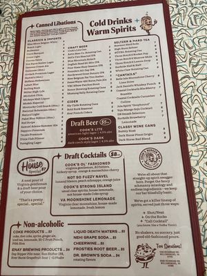 Menu photo 3 Cook's Burger Bar Williamsburg, VA