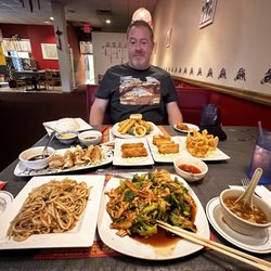 Chef Chu's - Everything was amazing- hot, and flavorful. Peek my handsome husband too.