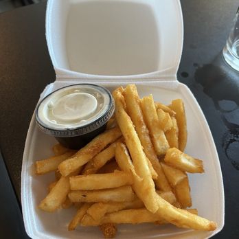 The Hidden Crab - Leftovers of the "colossal@ fries. - Seafood Near Me - Fernandina Beach, Florida