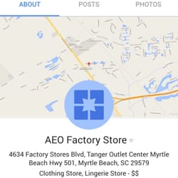 American Eagle Outfitters - Google map of the place, since yelp didn't even have this location in its history.