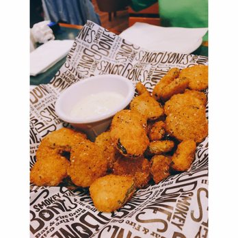 Smokey Bones - Famous Fried Pickles . So crunchy, flavorful and delicious - Barbeque Near Me - York, Pennsylvania Smokey Bones - Famous Fried Pickles . So crunchy, flavorful and delicious - Barbeque Near Me - York, Pennsylvania