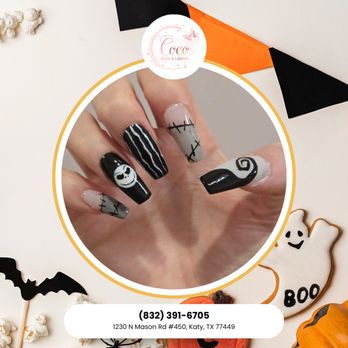 Coco Nails & Lashes - Halloween nail season is officially OPEN!  Come celebrate with us and leave with nails that scream festive fun. Book your spot today! - Nail Salons Near Me - Park Row, Texas