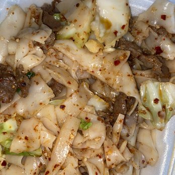 Sichuanese Cuisine - N13. Hot Spicy Flat Rice Noodle (Beef) - Szechuan Near Me - Plano, Texas Sichuanese Cuisine - N13. Hot Spicy Flat Rice Noodle (Beef) - Szechuan Near Me - Plano, Texas