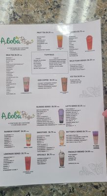 Menu photo 4 A Boba Tea & Coffee Murrieta, CA Menu photo 4 A Boba Tea & Coffee Murrieta, CA