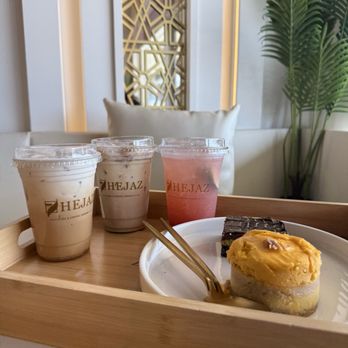Hejaz Tea and Coffee Lounge - * Biscoff latte * Brown shaken espresso * Mango guava cheesecake * Dubai chocolate brownie - Coffee & Tea Near Me - Franklin Township, New Jersey Hejaz Tea and Coffee Lounge - * Biscoff latte * Brown shaken espresso * Mango guava cheesecake * Dubai chocolate brownie - Coffee & Tea Near Me - Franklin Township, New Jersey