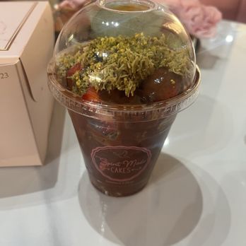 Spirit Made Cakes - Dubai chocolate strawberry cup. - Custom Cakes Near Me - Clovis , California Spirit Made Cakes - Dubai chocolate strawberry cup. - Custom Cakes Near Me - Clovis , California
