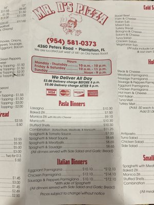 Menu photo 4 Mr D's Pizza Plantation, FL Menu photo 4 Mr D's Pizza Plantation, FL