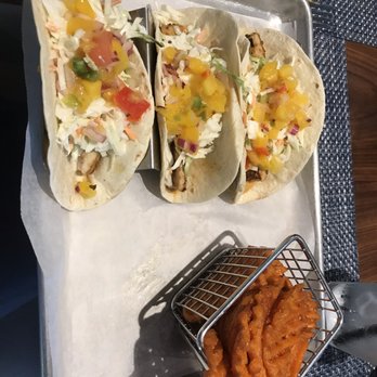 sarazen bar and grill - Mahi Mahi Tacos with sweet potato fries - Bars Near Me - Braselton, Georgia sarazen bar and grill - Mahi Mahi Tacos with sweet potato fries - Bars Near Me - Braselton, Georgia