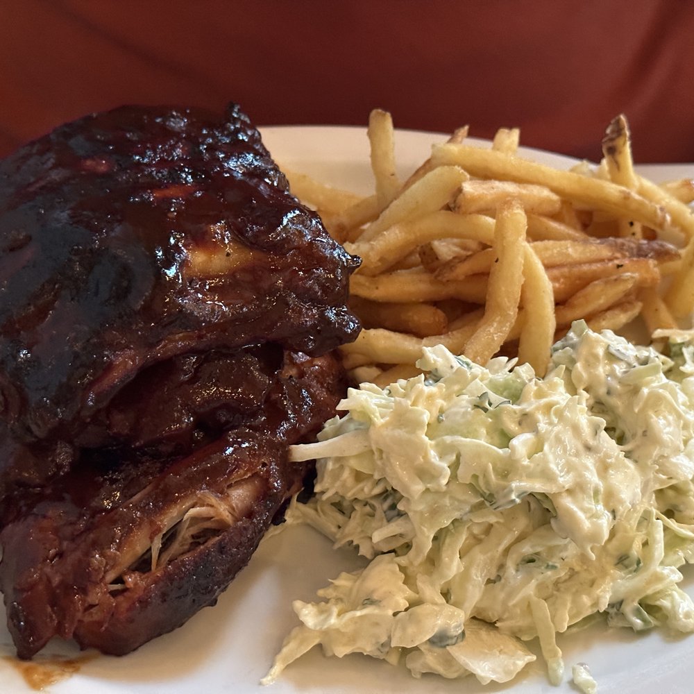 Cowfish - Danish Baby Back Ribs (house-made BBQ sauce, coleslaw, fries) - New American Near Me - Hampton Bays, New York