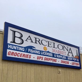 Barcelona Market - a sign on the side of a building - Convenience Stores Near Me - Westfield, New York Barcelona Market - a sign on the side of a building - Convenience Stores Near Me - Westfield, New York