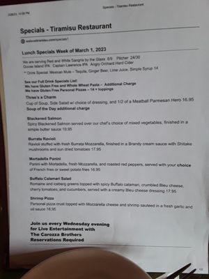 Menu photo 6 Tiramisu Hopewell Junction, NY Menu photo 6 Tiramisu Hopewell Junction, NY