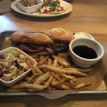 BJ's Restaurant & Brewhouse - Prime rib dip- tasty with good fries - Pizza Near Me - Salinas, California BJ's Restaurant & Brewhouse - Prime rib dip- tasty with good fries - Pizza Near Me - Salinas, California