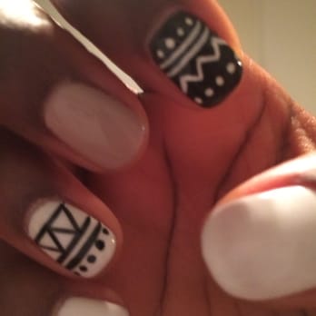 Cellinie Nails & Spa - Tribal gel mani. Done by Rose - Nail Salons Near Me - Moreno Valley, California