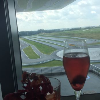 Porsche Experience Center- Atlanta - View from lunch with our drinks - Driving Schools Near Me - Atlanta, Georgia