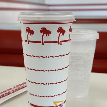 In-N-Out Burger - ows a plastic cup with palm trees on it - Fast Food Near Me - Morgan Hill, California In-N-Out Burger - ows a plastic cup with palm trees on it - Fast Food Near Me - Morgan Hill, California