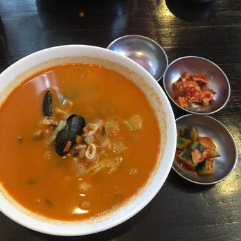 K-Towne 88 - Seafood ramen, has a spicy kick to it - Korean Near Me - Rancho Cucamonga, California