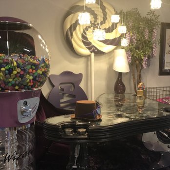 Candy Warehouse - A cute Willy Wonka desk that you can sit at and pretend! - Candy Stores Near Me