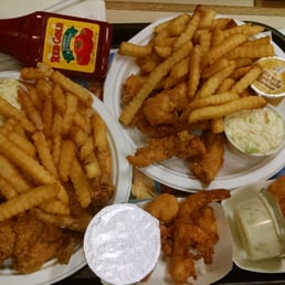 Chicken tender dinner w/ a side of shrimp and a chicken wing dinner w/ a side of shrimp. For $25.00 w/ drinks it's huge! Chicken tender dinner w/ a side of shrimp and a chicken wing dinner w/ a side of shrimp. For $25.00 w/ drinks it's huge!