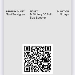 Photo of confirmation for paid scooter that never arrived.