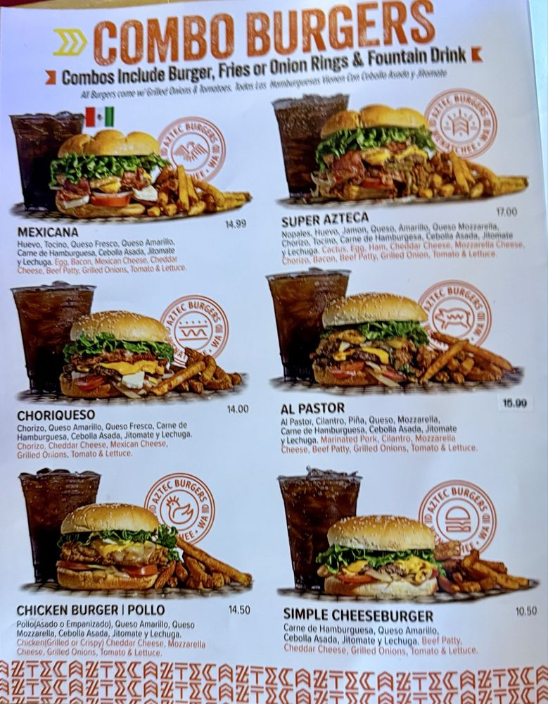 Aztec Burgers & More Logo