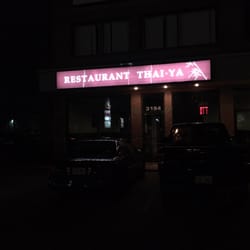 Thai-Ya - Restaurant exterior Nov 2015 on a dark evening