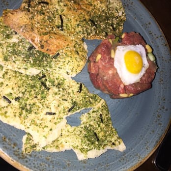 Tavern & Table - Steak tartar is not ground here just cut into small pieces, but tasty - New American Near Me - Mt. Pleasant, South Carolina Tavern & Table - Steak tartar is not ground here just cut into small pieces, but tasty - New American Near Me - Mt. Pleasant, South Carolina