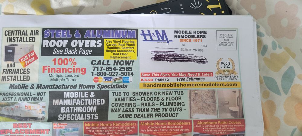 Slide of H & M Mobile Home Remodelers