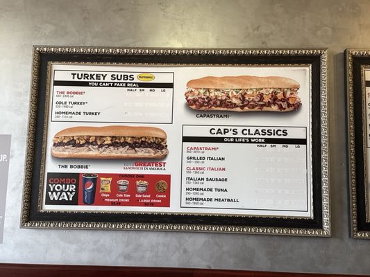 Menu photo 1 Capriotti's Sandwich Shop Scottsdale, AZ