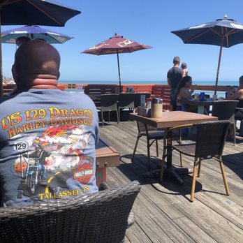 Funky Pelican - Empty tables everywhere - Seafood Near Me - Flagler Beach, Florida
