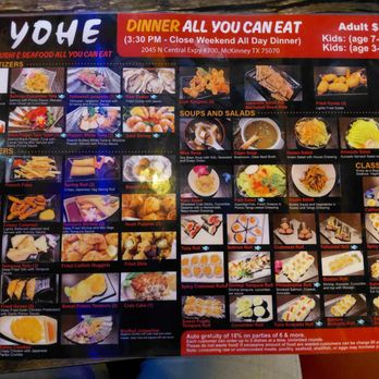 Yohe Sushi & Seafood - AYCE front page menu - Sushi Bars Near Me - McKinney, Texas Yohe Sushi & Seafood - AYCE front page menu - Sushi Bars Near Me - McKinney, Texas