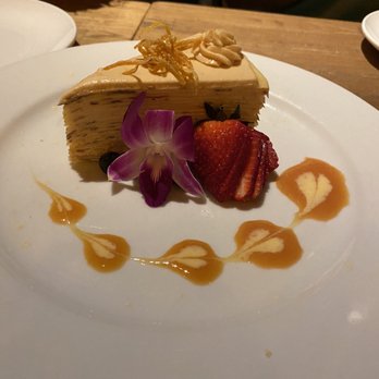 Herringbone Waikiki - Thien (likiko'i, orange, guava) Crepe Cake - Seafood Near Me - Honolulu, Hawaii