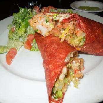 Elvira's Mexican Grill - Shrimp Wrap with salad. I took half of it home and enjoyed it for lunch the next day. PERFECTION! - Mexican Near Me - Upland, California