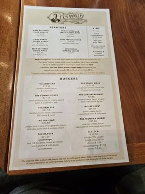 Menu photo 2 TR's Burgers West Yellowstone, MT Menu photo 2 TR's Burgers West Yellowstone, MT