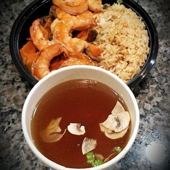 Miku Ramen & Kung Fu Tea - Lunch Hibachi Shrimp with veggies, fried rice and clear soup....delicious! - Asian Fusion Near Me - Riverview, Florida Miku Ramen & Kung Fu Tea - Lunch Hibachi Shrimp with veggies, fried rice and clear soup....delicious! - Asian Fusion Near Me - Riverview, Florida