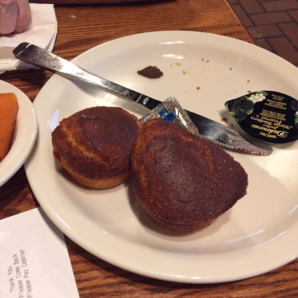 Cracker Barrel Old Country Store - Misshapen hockey puck corn muffins - Southern Near Me - Gaffney, South Carolina