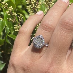 This is the ring Mike designed using my original trillion center diamond. This is the ring Mike designed using my original trillion center diamond.
